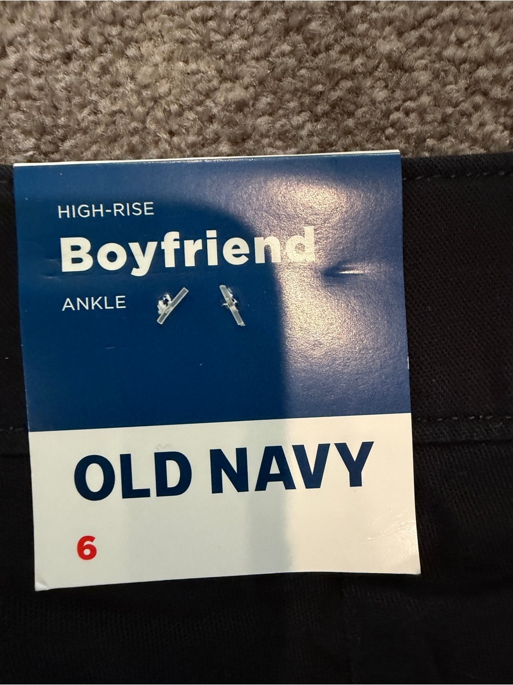 Old Navy black High rise boyfriend pants - Picture 7 of 11